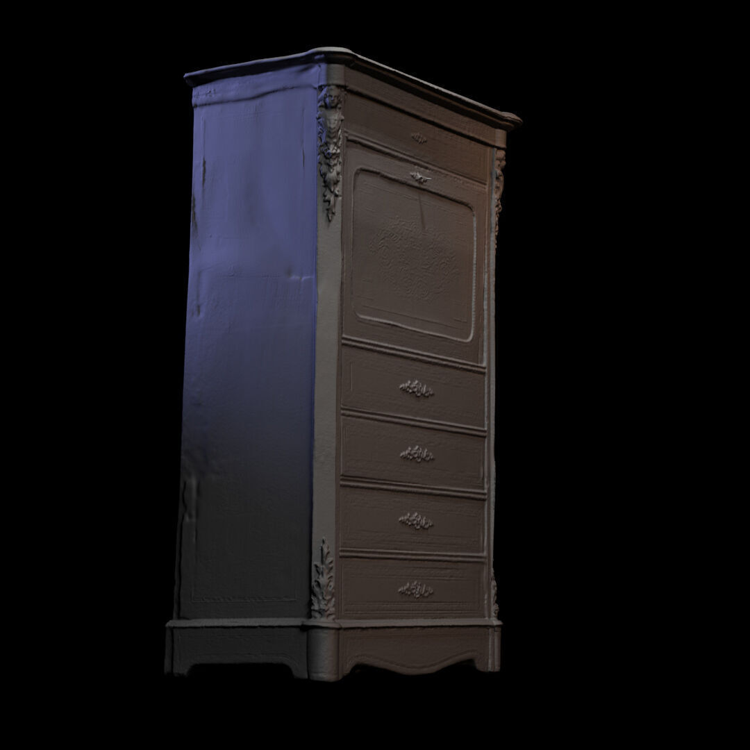 Furniture 035 wooden closet 3D print model_5