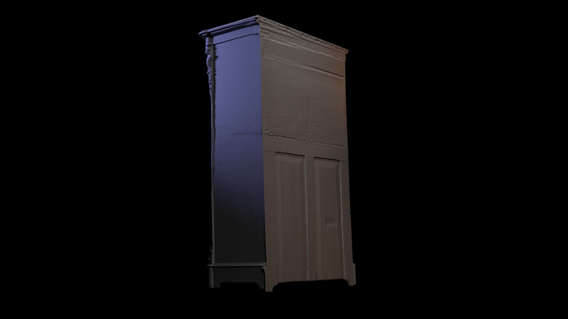 Furniture 035 wooden closet 3D print model_4