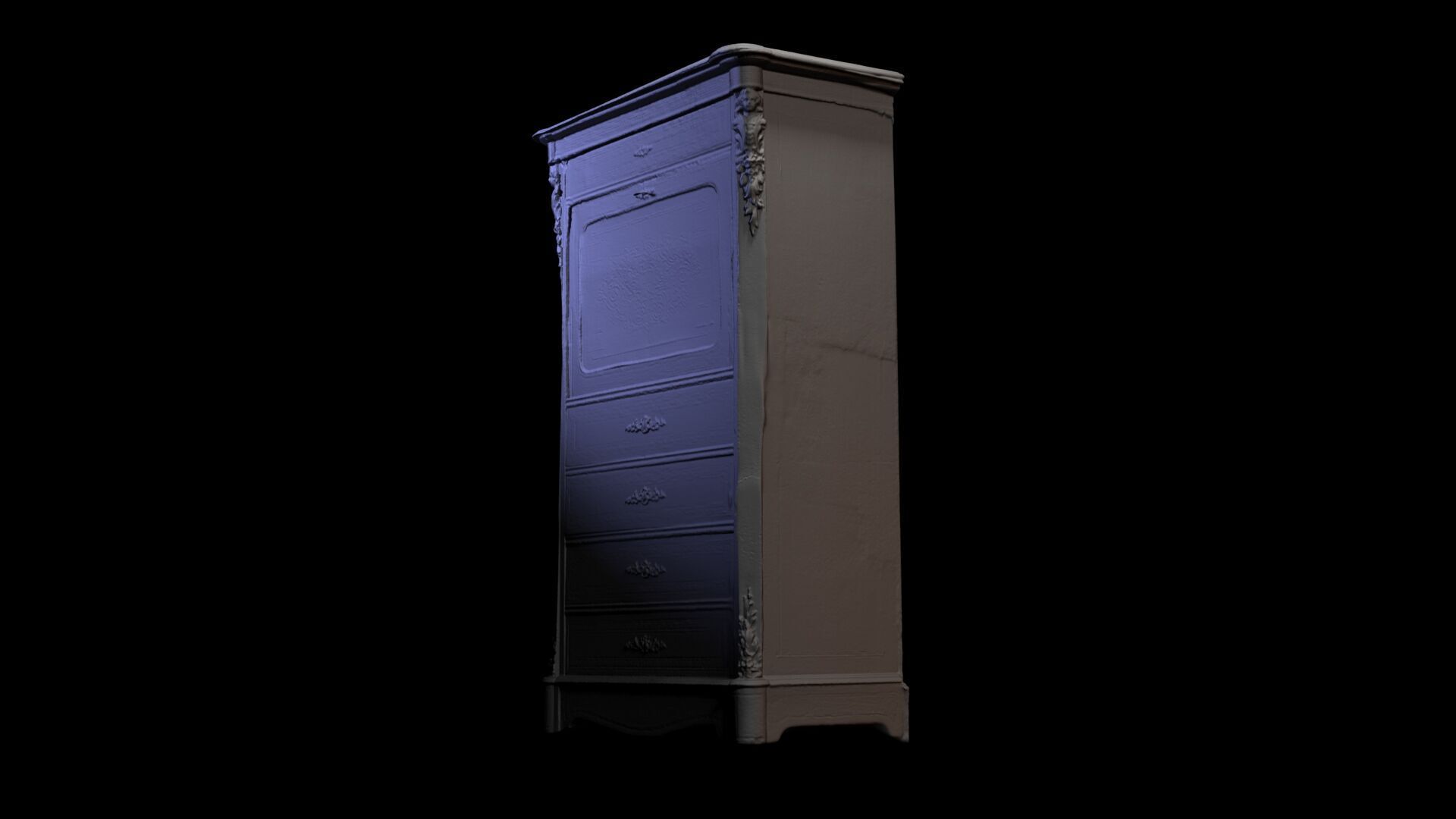 Furniture 035 wooden closet 3D print model_3