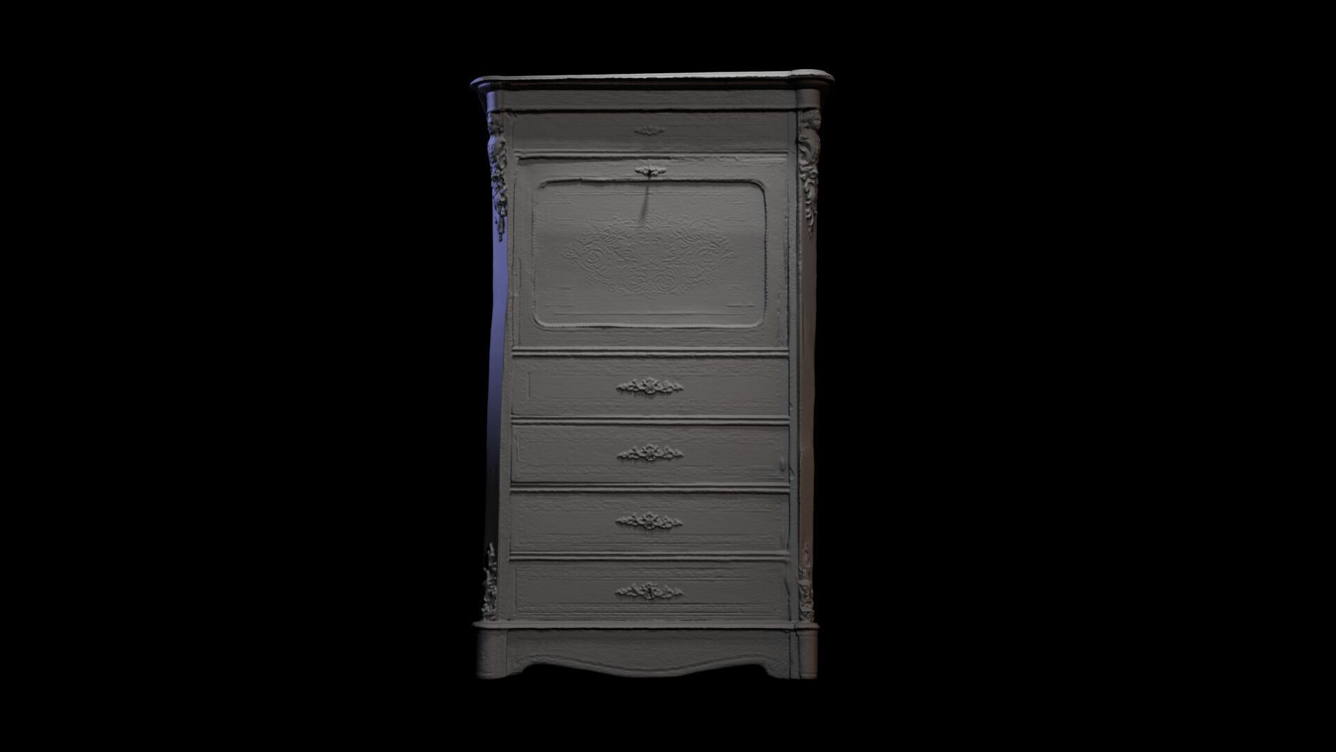 Furniture 035 wooden closet 3D print model_2