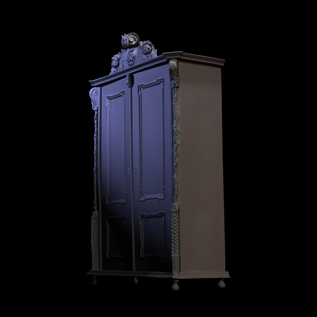 Furniture 036 wooden closet 3D print model_3