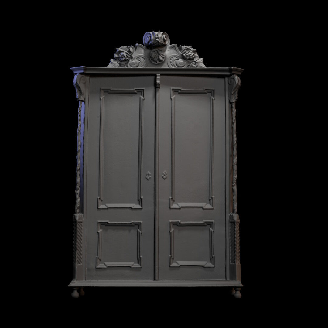 Furniture 036 wooden closet 3D print model_2