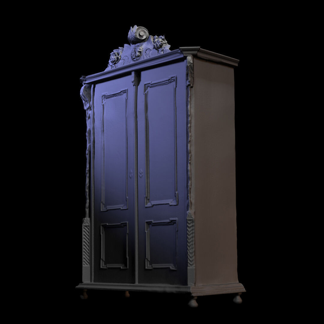 Furniture 037 wooden closet 3D print model_3