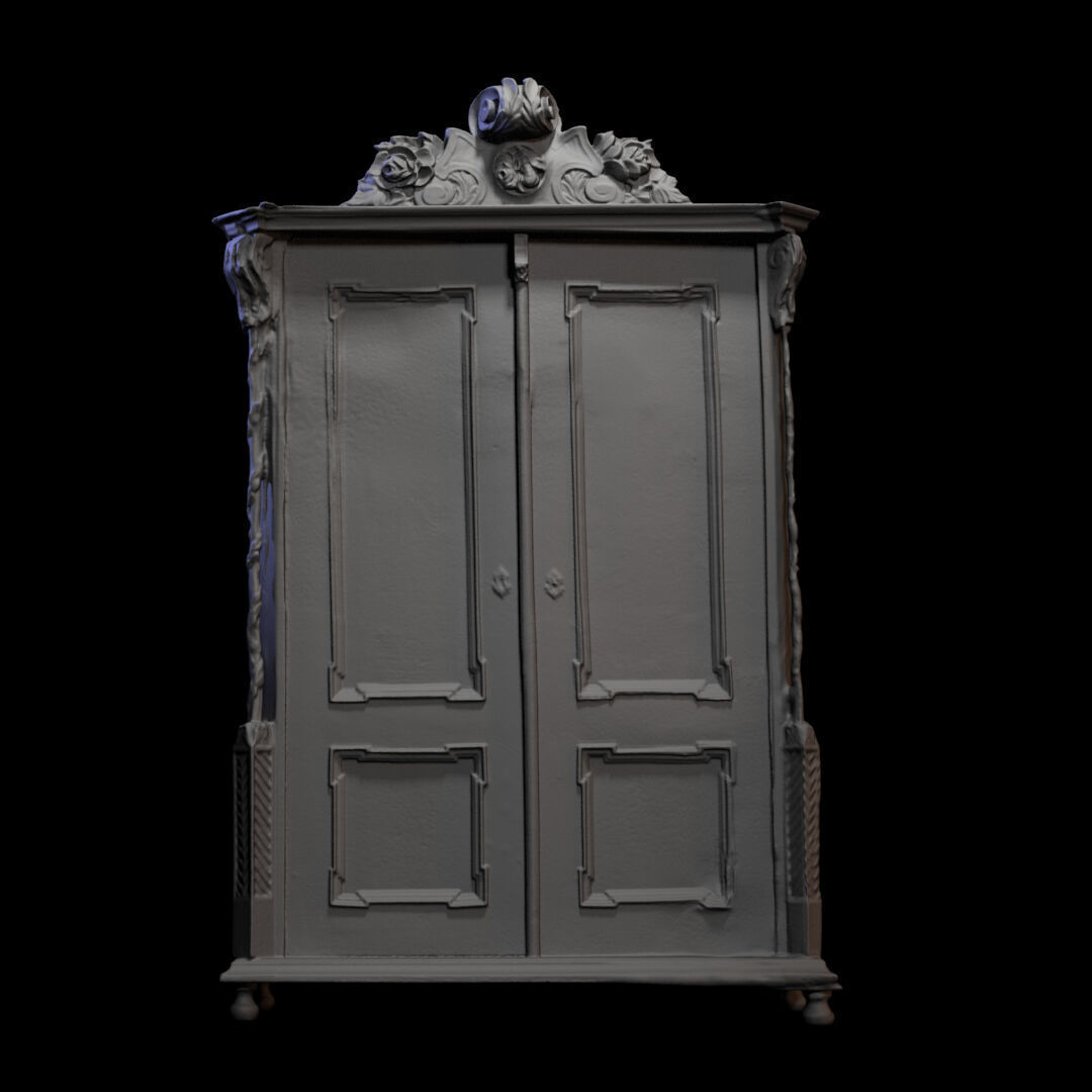 Furniture 037 wooden closet 3D print model_2