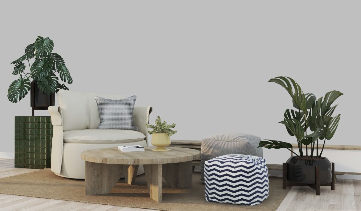 Interior livingroom morden scene 3D model_3