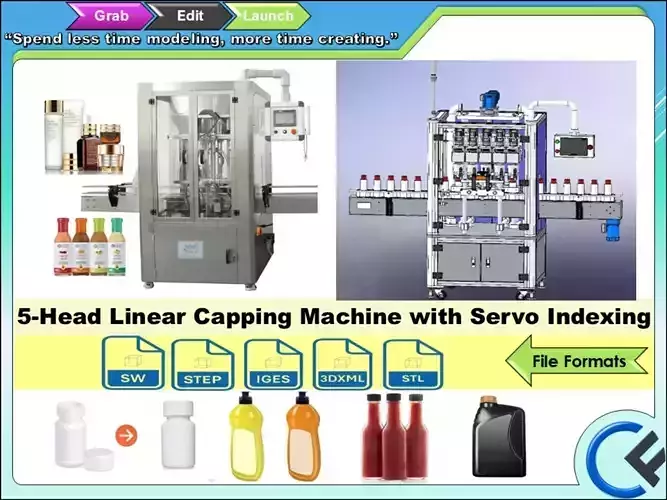 Linear 5-Head Capping Machine