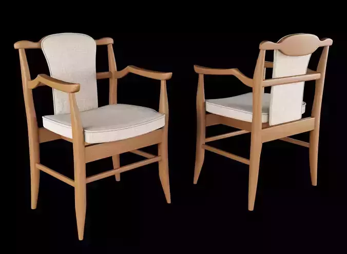 French Fumay Dining Armchairs by Guillerme