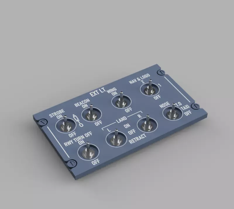 A320 Overhead light panel 3D print model_0