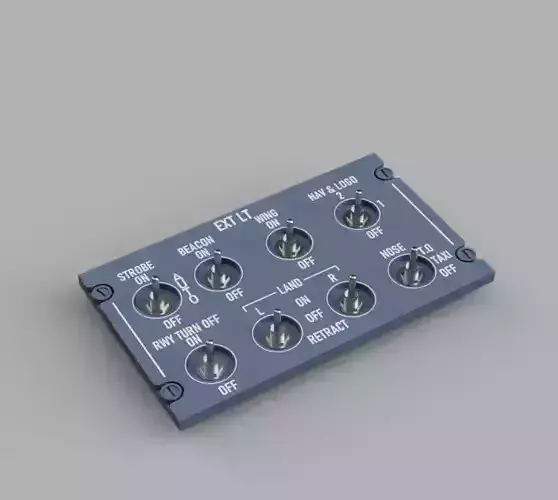 A320 Overhead light panel 3D print model