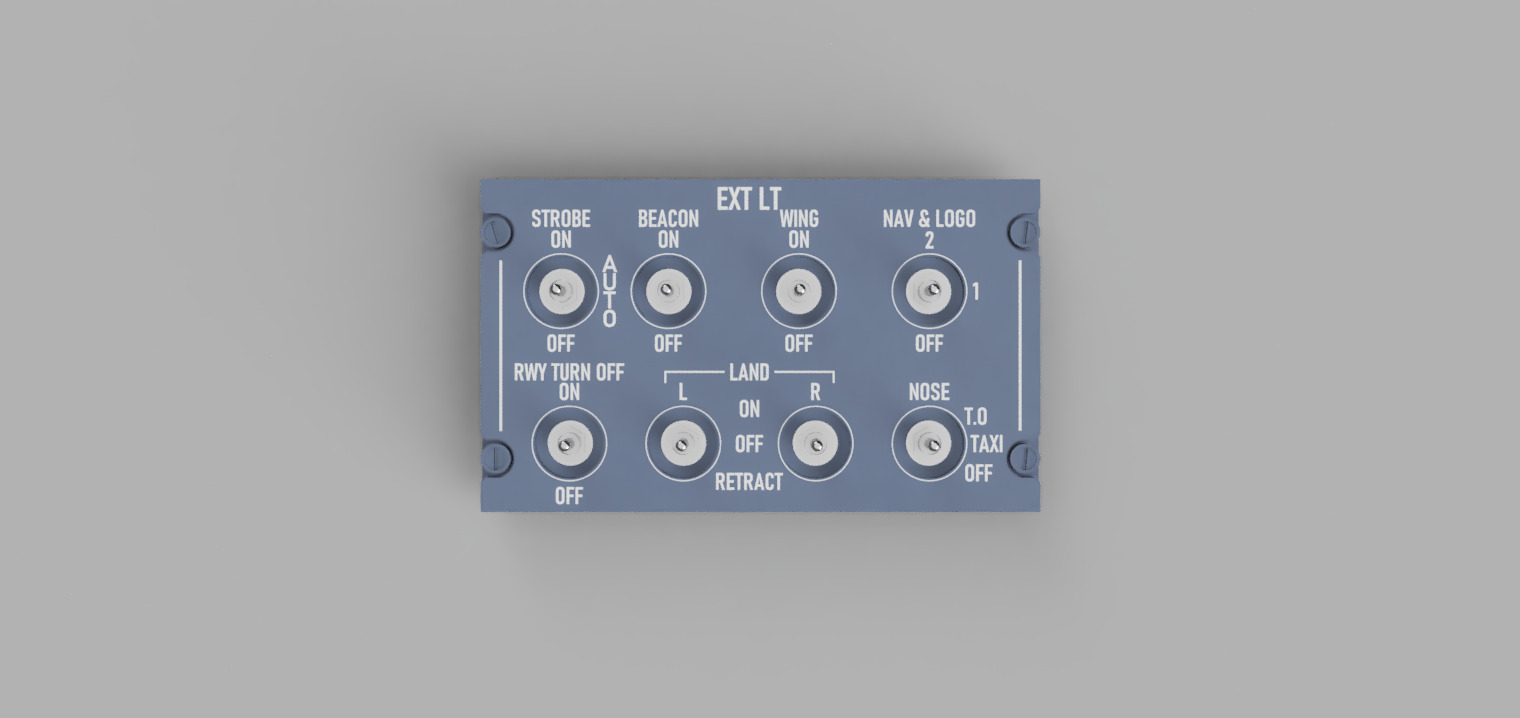 A320 Overhead light panel 3D print model_3