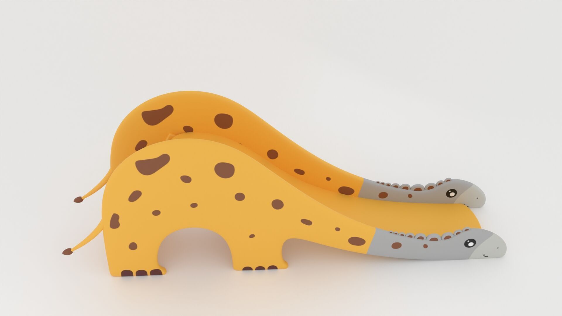 Dinosaur playground climber Low-poly 3D model Low-poly 3D model_5