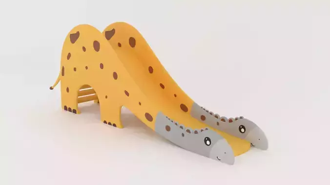 Dinosaur playground climber Low-poly 3D model