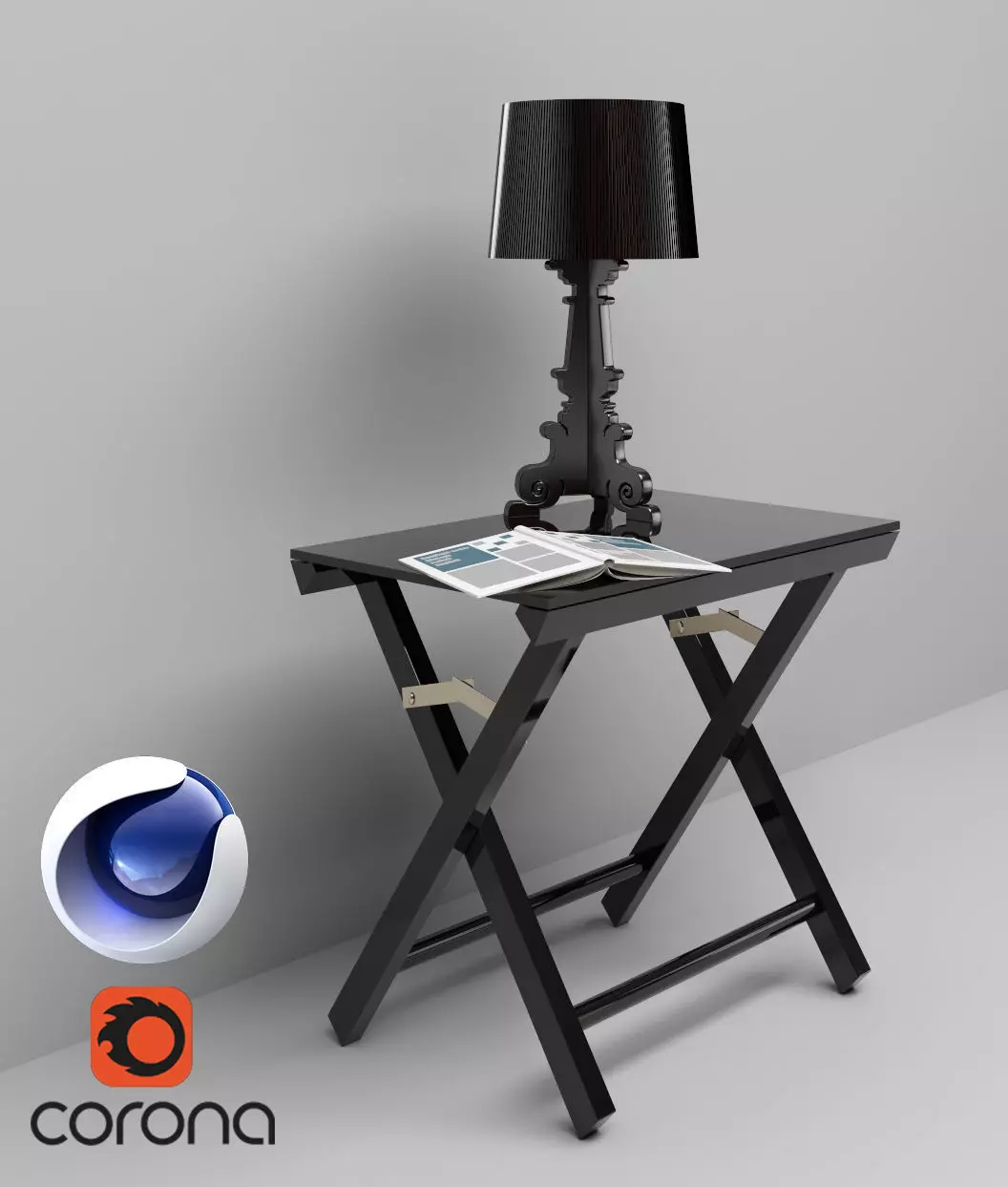 Table and Lamp 2 - Corona - C4D 3D model