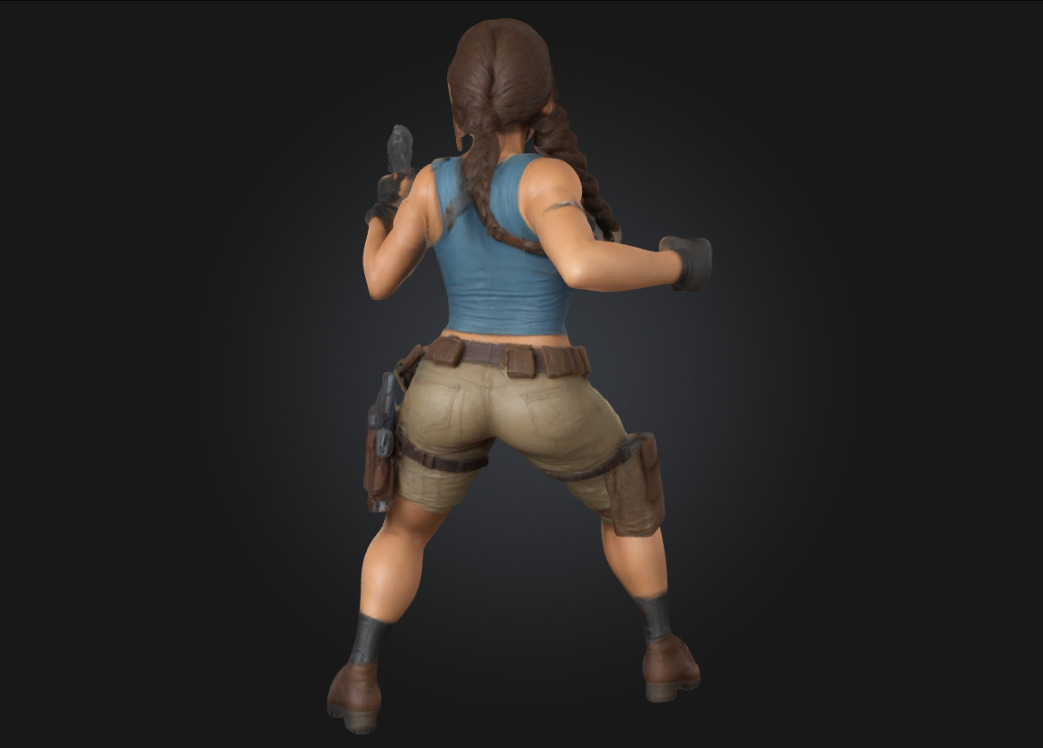 Lara Croft  Highly Detailed 3D Printable Collectible Figurine 3D print model_2