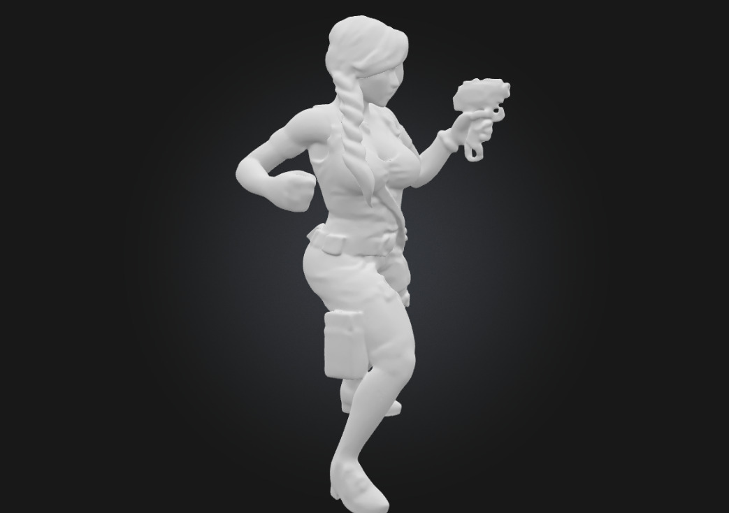 Lara Croft  Highly Detailed 3D Printable Collectible Figurine 3D print model_10