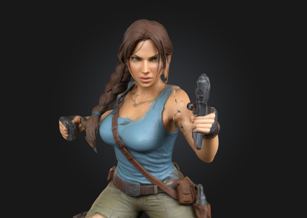 Lara Croft  Highly Detailed 3D Printable Collectible Figurine 3D print model_1