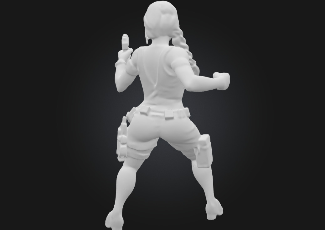 Lara Croft  Highly Detailed 3D Printable Collectible Figurine 3D print model_8