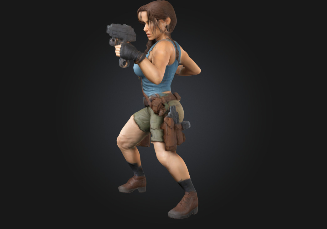 Lara Croft  Highly Detailed 3D Printable Collectible Figurine 3D print model_3
