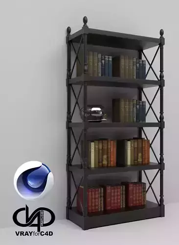 Bookshelf 2 - Vray6 - C4D