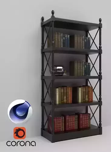 Bookshelf 2 - Corona - C4D