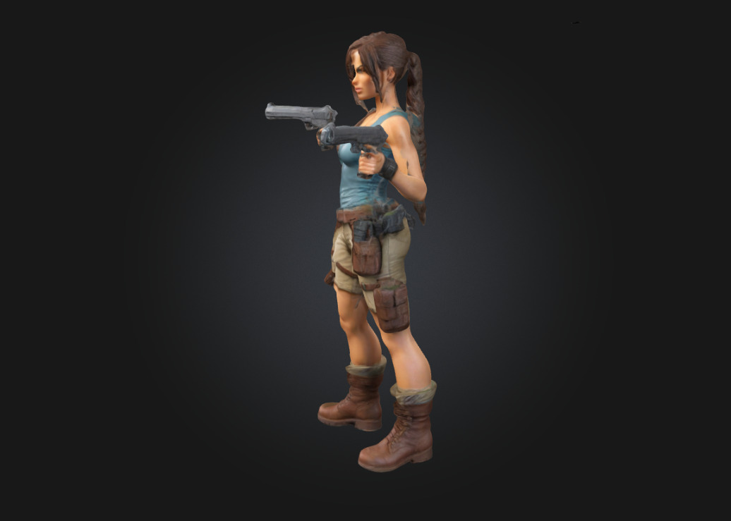 Lara Croft Highly Detailed 3D Printable Collectible 3D print model_2