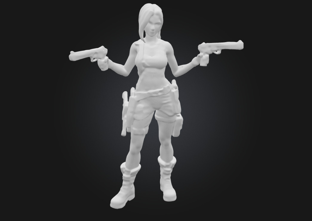 Lara Croft Highly Detailed 3D Printable Collectible 3D print model_6