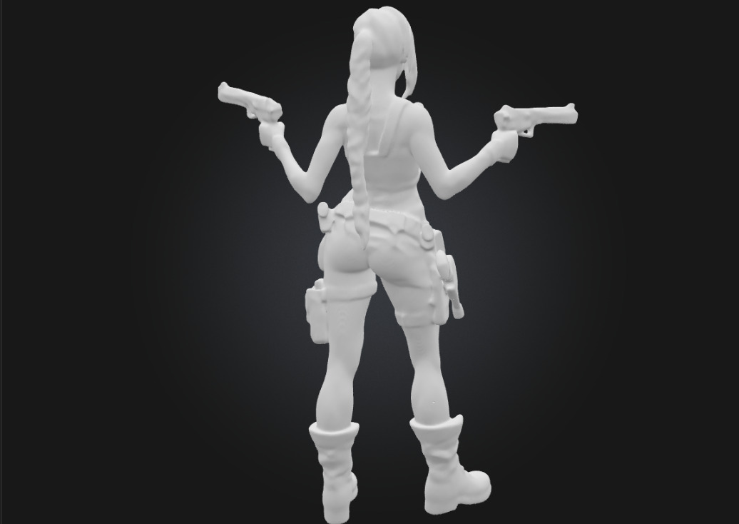 Lara Croft Highly Detailed 3D Printable Collectible 3D print model_7