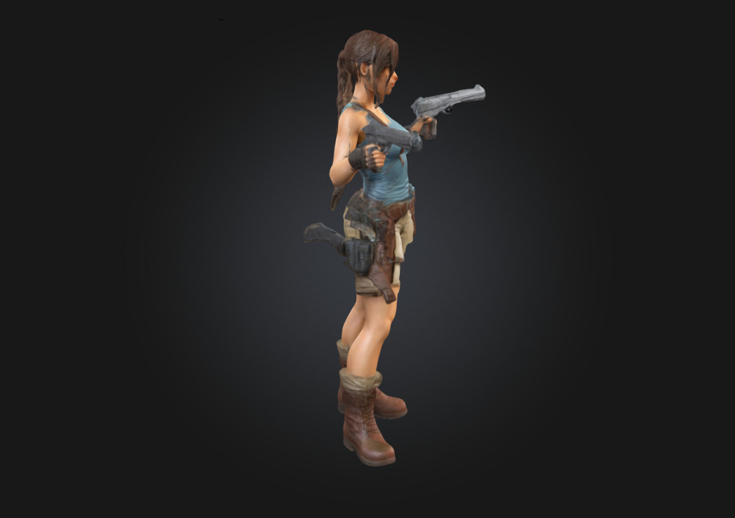 Lara Croft Highly Detailed 3D Printable Collectible 3D print model_3