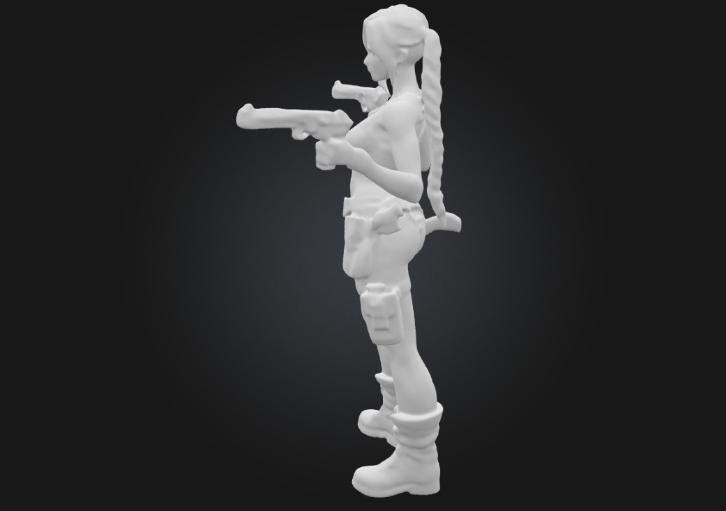 Lara Croft Highly Detailed 3D Printable Collectible 3D print model_8