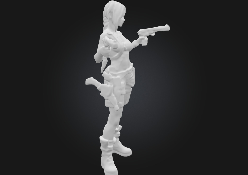 Lara Croft Highly Detailed 3D Printable Collectible 3D print model_9