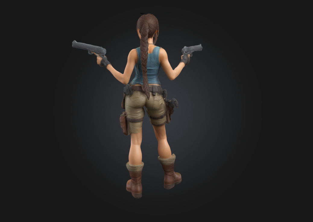 Lara Croft Highly Detailed 3D Printable Collectible 3D print model_1