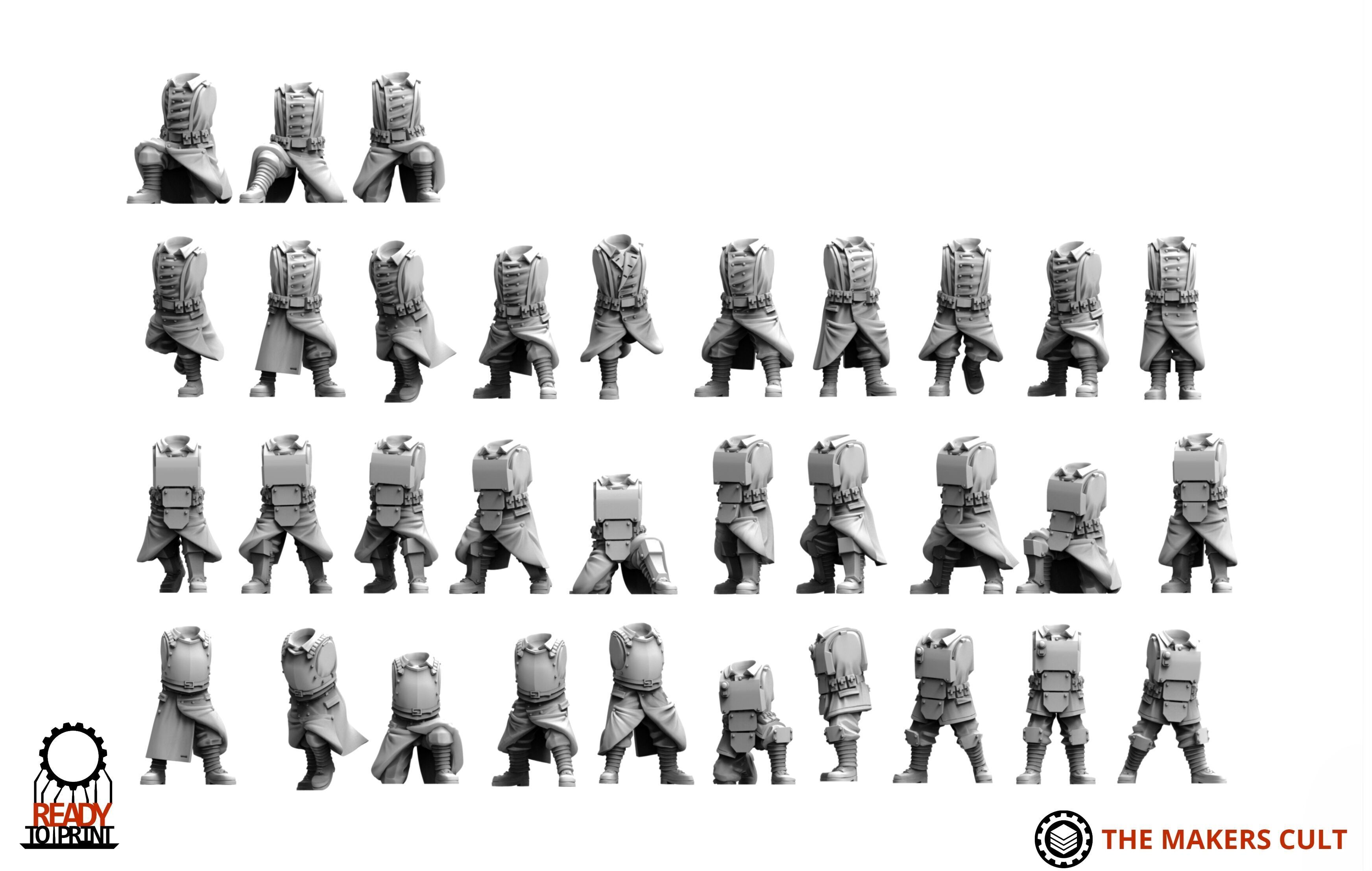 Valour Korps - Headless Bodies 3D print model_1