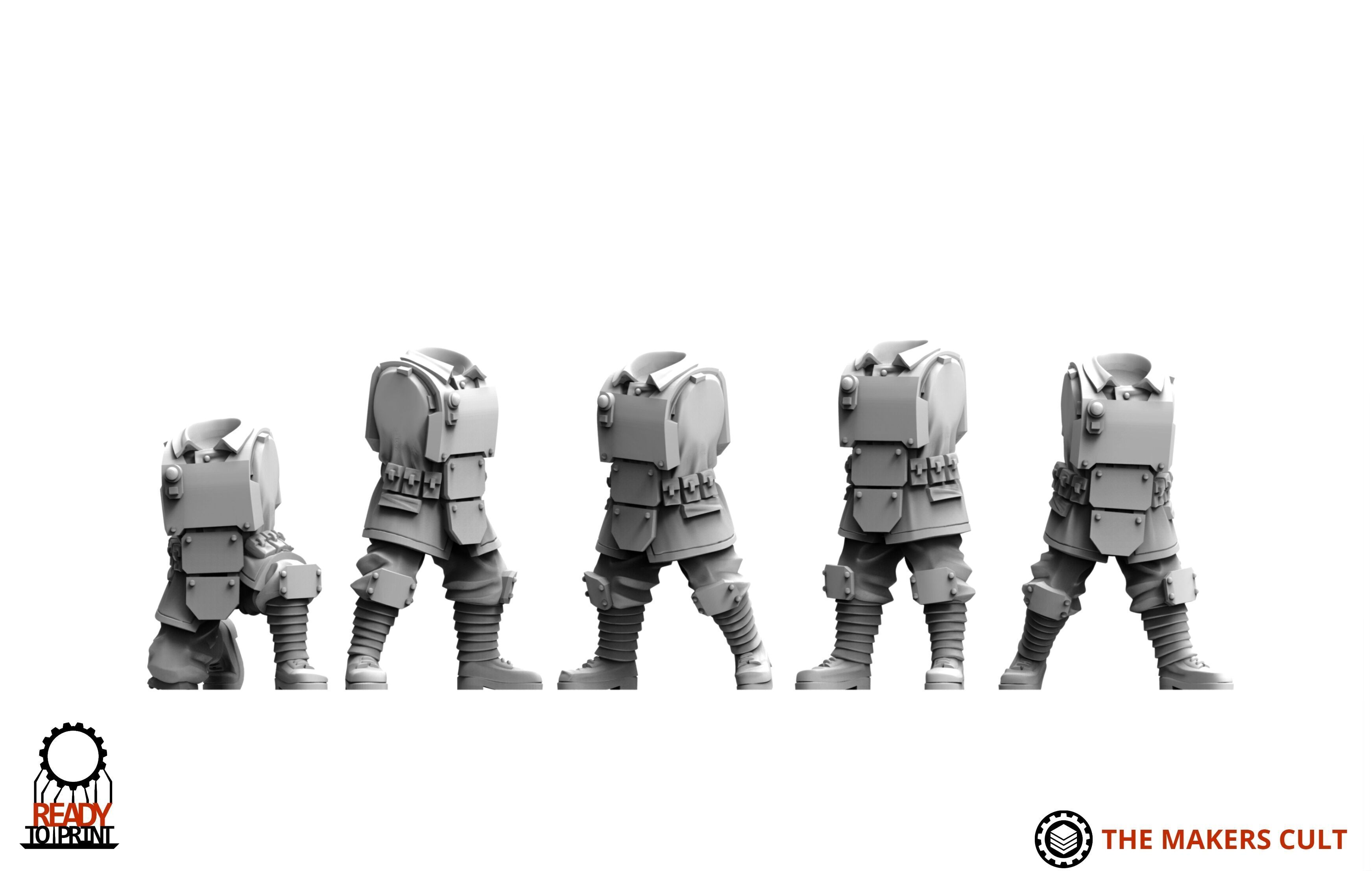 Valour Korps - Headless Bodies 3D print model_4