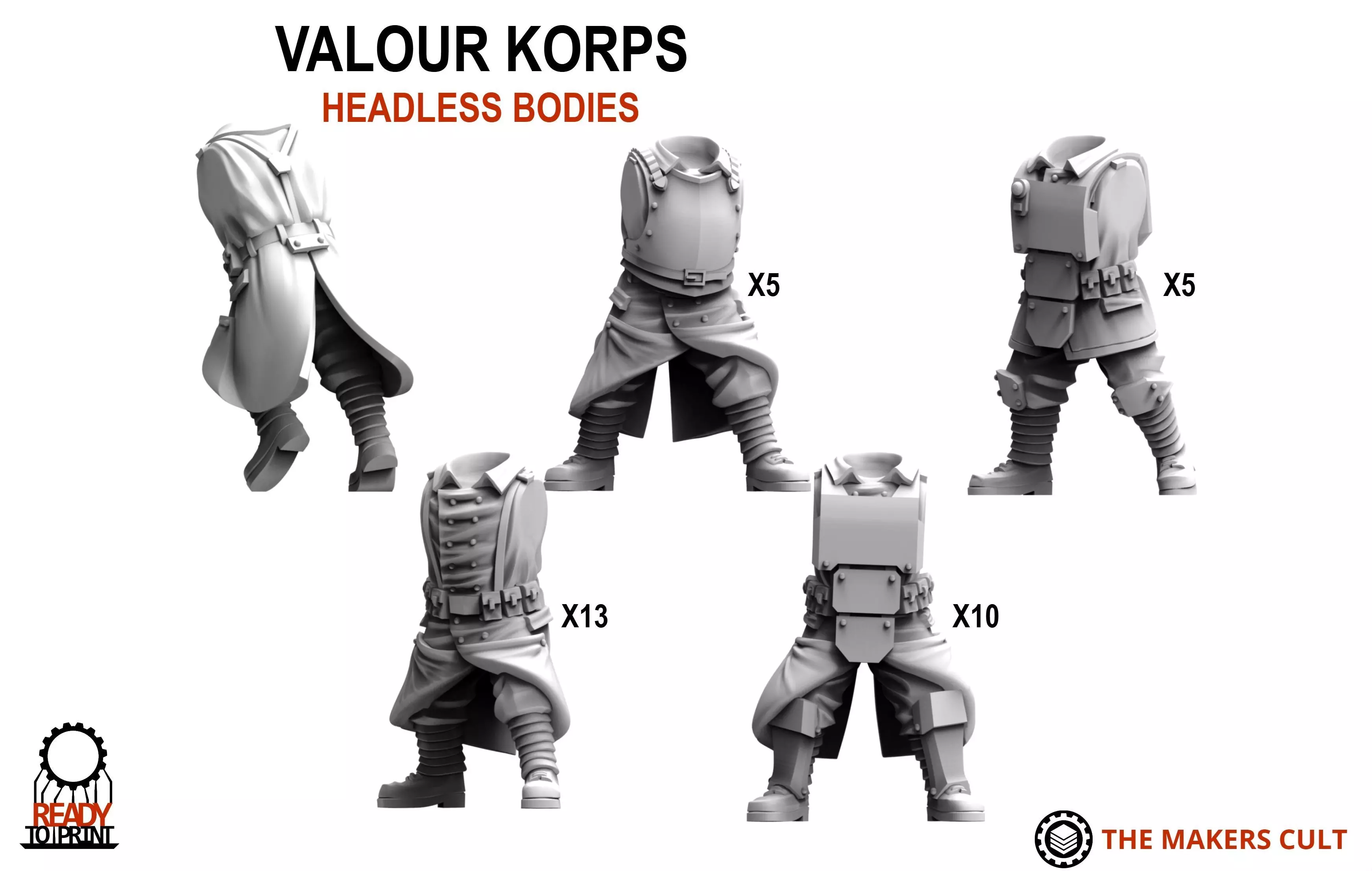 Valour Korps - Headless Bodies 3D print model_0