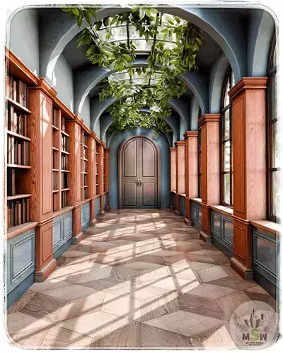 Library Hall Blender Scene Free 3D model