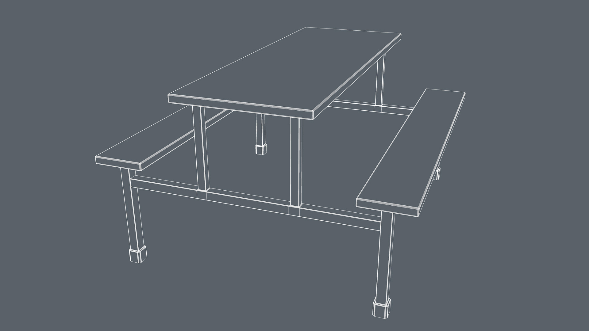 Dining Table 3D model_8