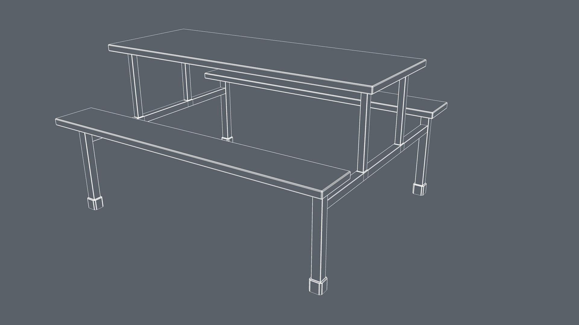 Dining Table 3D model_15