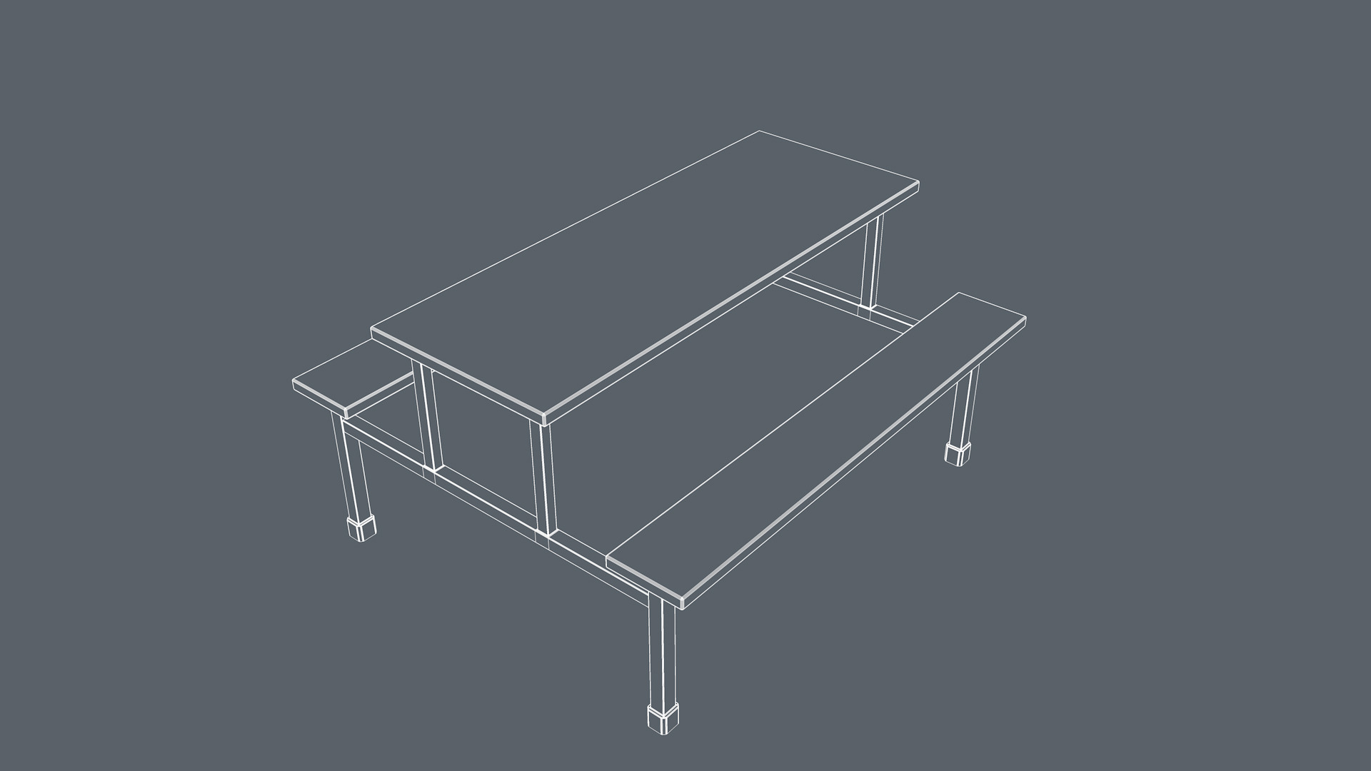 Dining Table 3D model_11