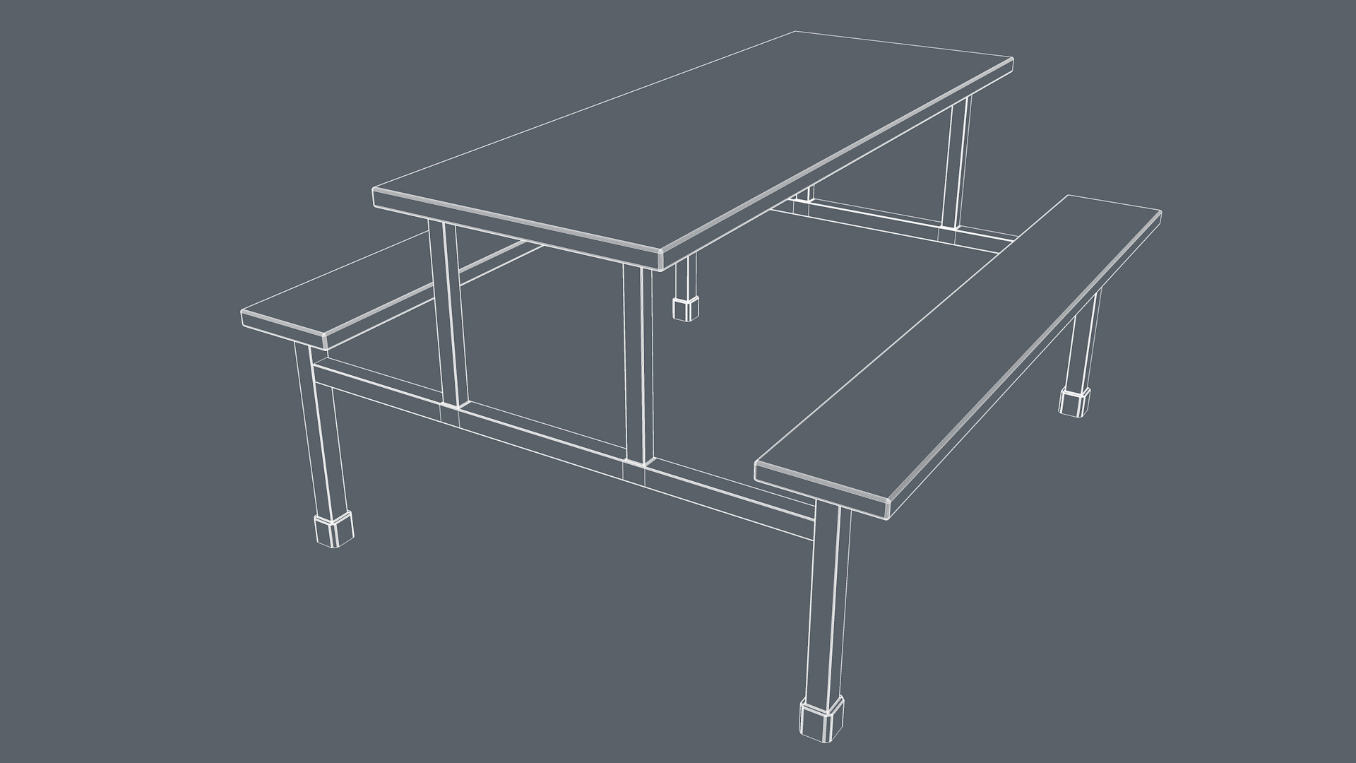 Dining Table 3D model_9