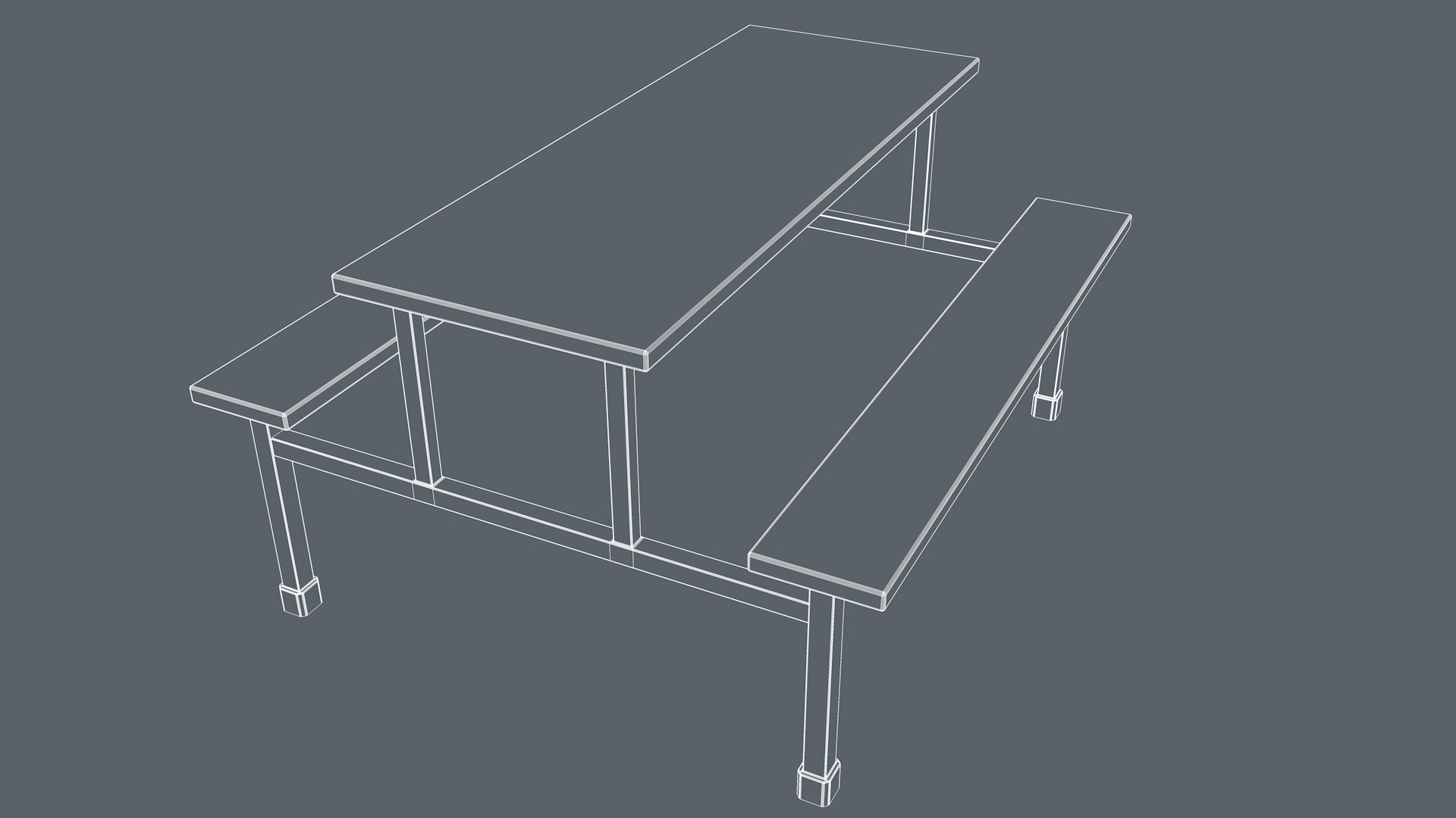Dining Table 3D model_13