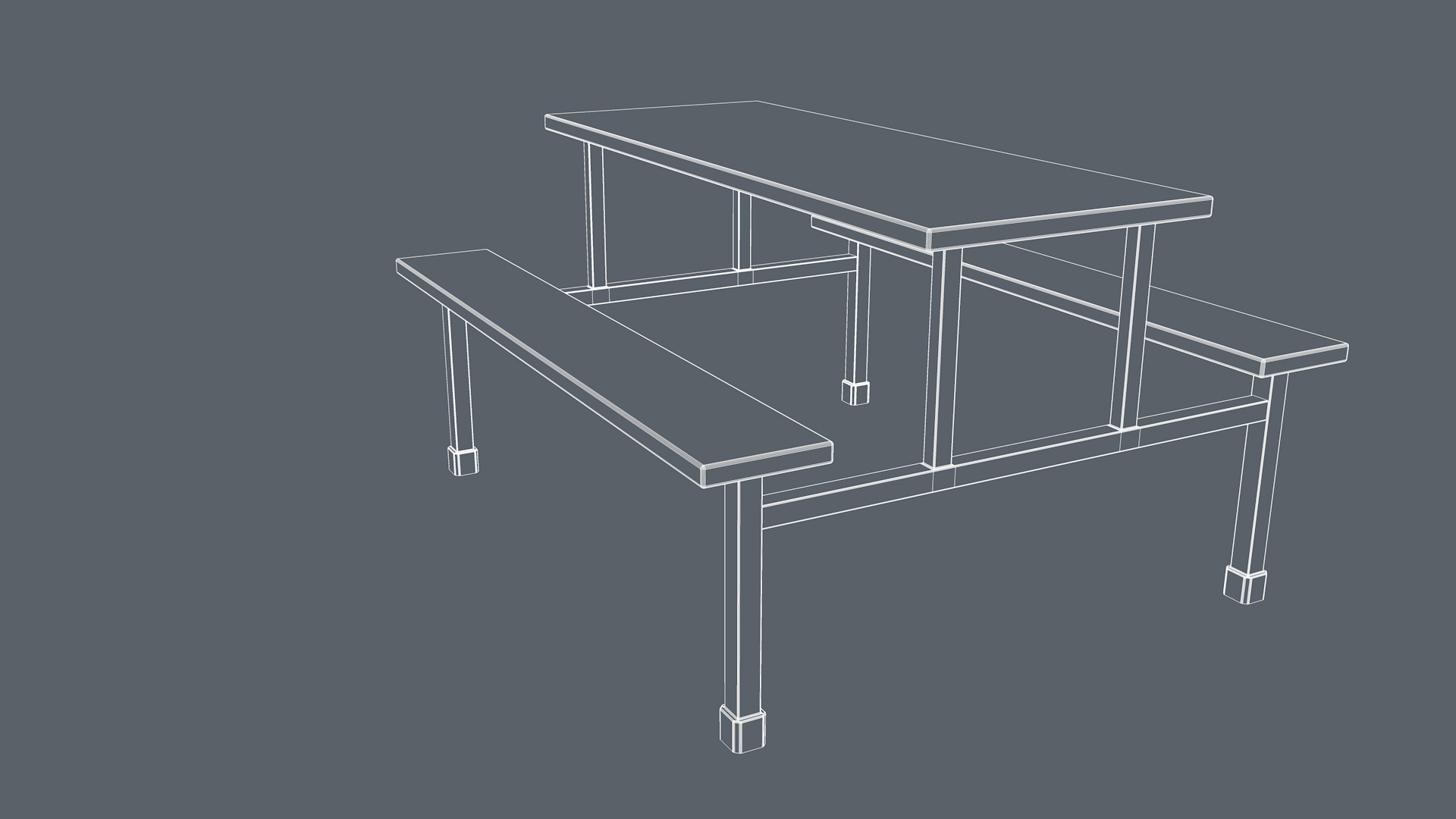Dining Table 3D model_14