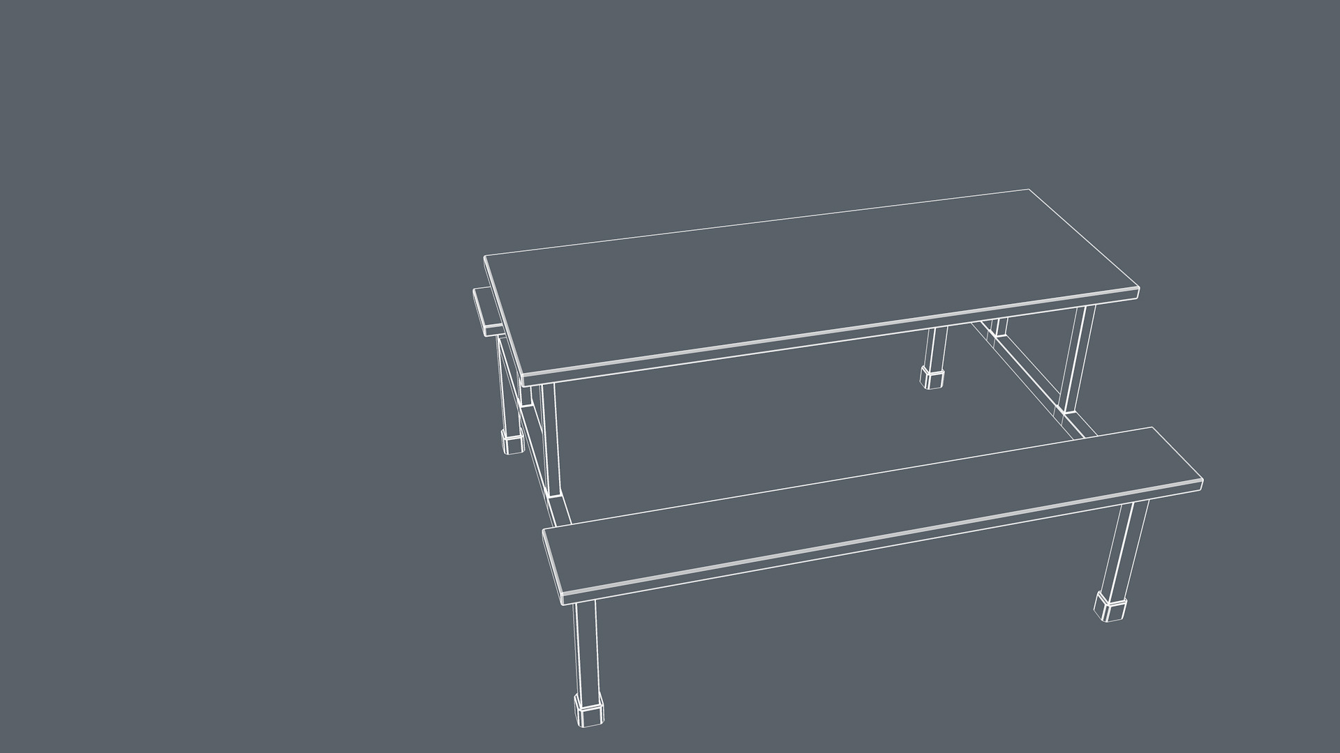 Dining Table 3D model_12