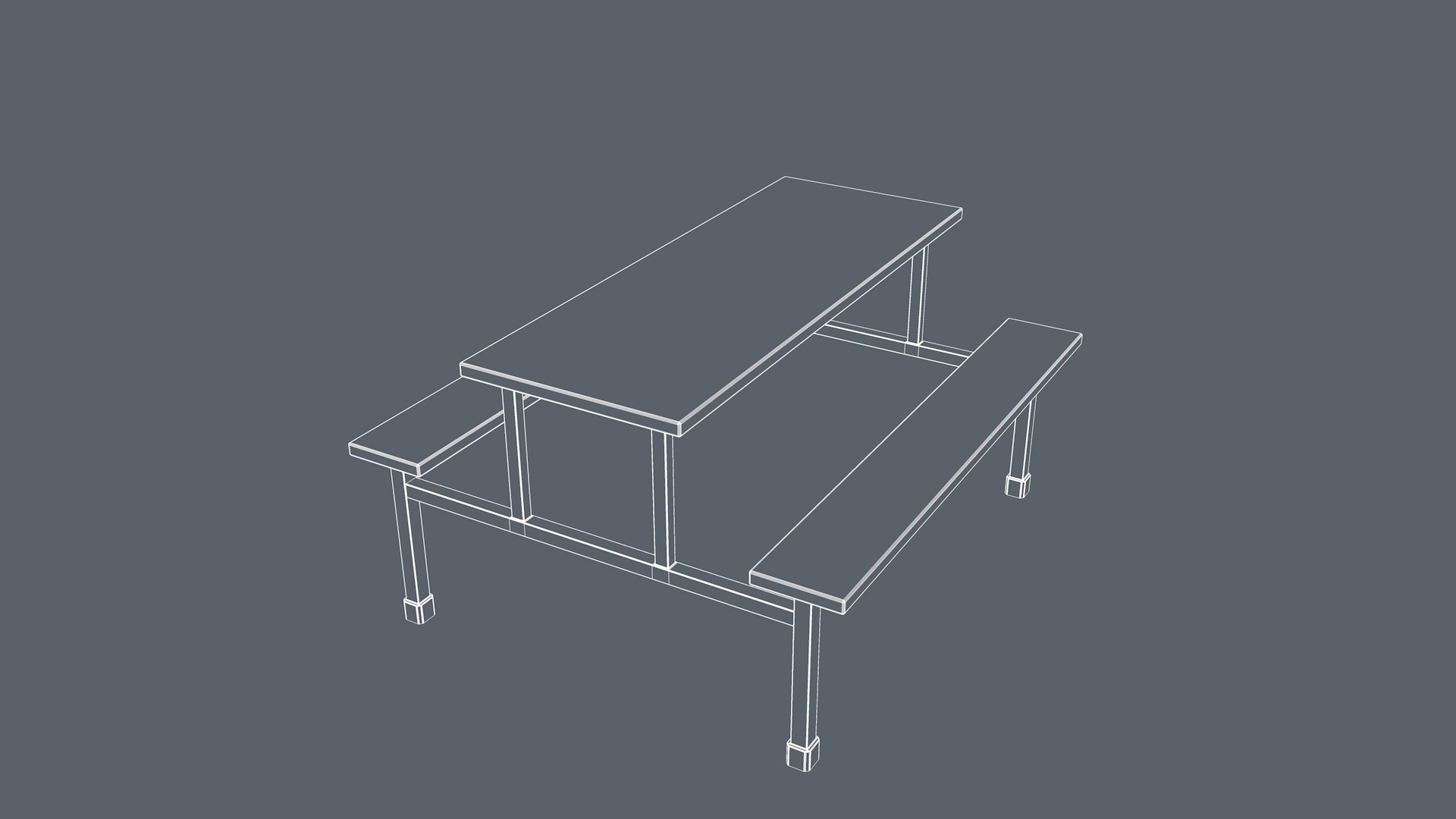 Dining Table 3D model_10