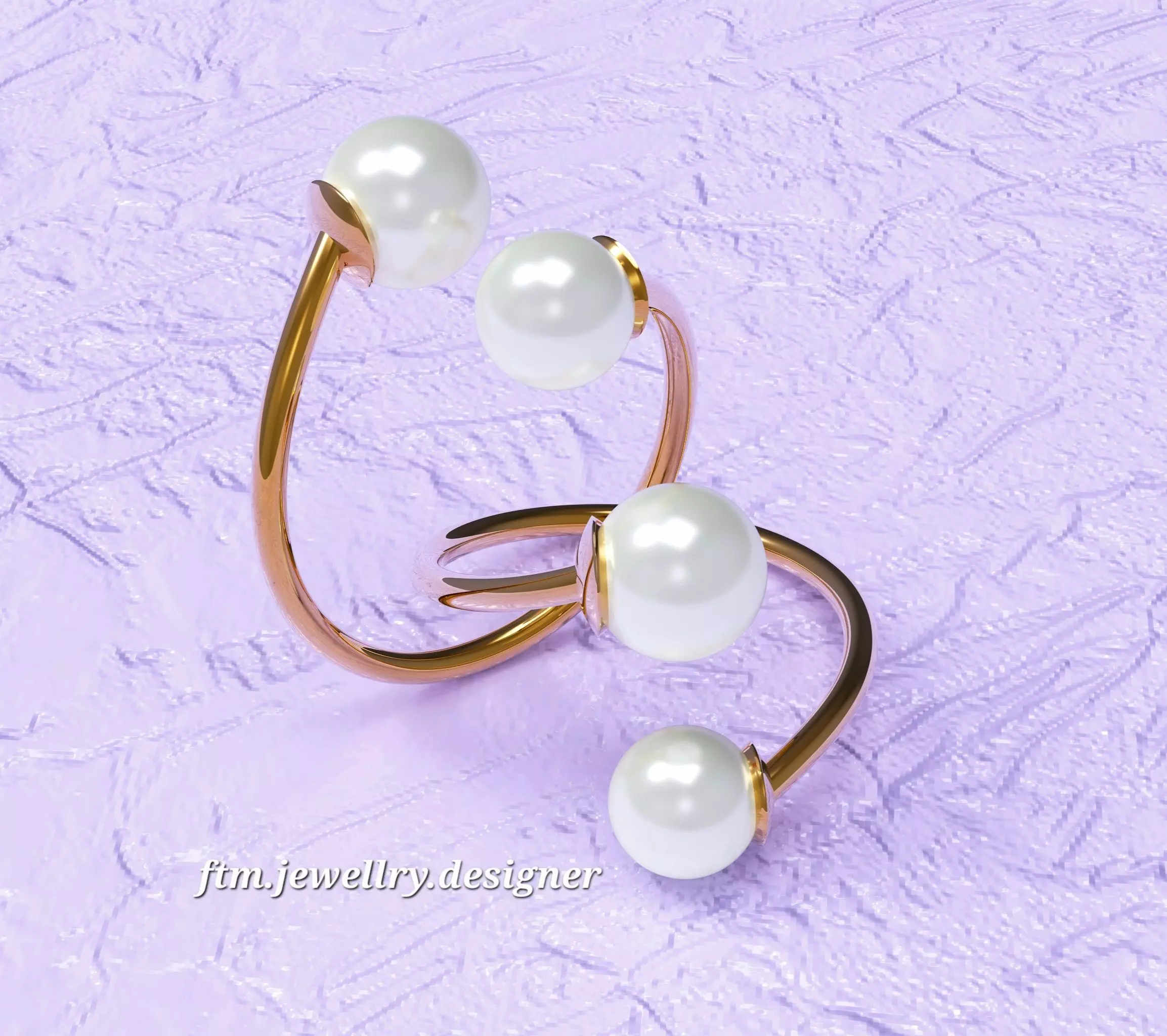 pearl ring Free 3D print model