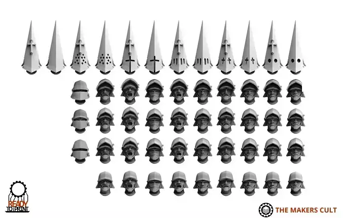 Misc - Trench Crusade Heads 3D print model