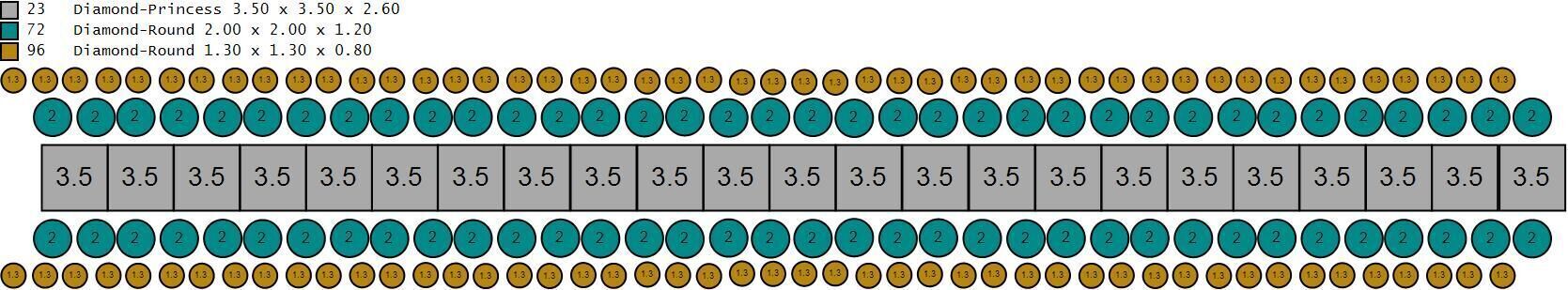 Custom Princess Diamond Band - Eternity Diamond Ring 3D print model_17