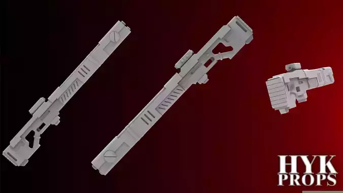 Tau Pulse Rifle Prop Cosplay 3D print model 3D print model