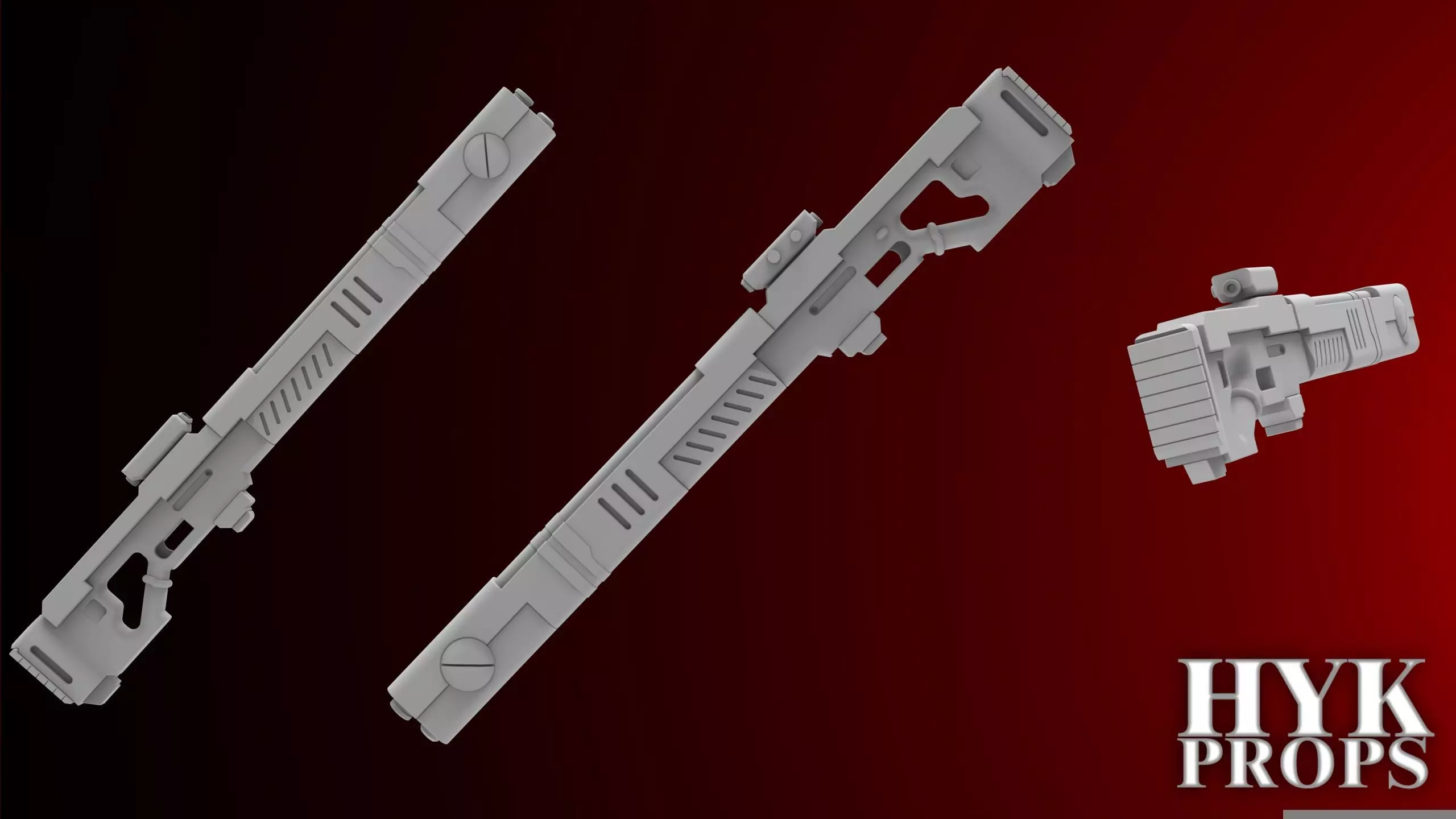 Tau Pulse Rifle Prop Cosplay 3D print model 3D print model 3D print model