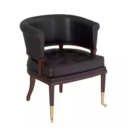 Quiver Klismos Black Leather Chair