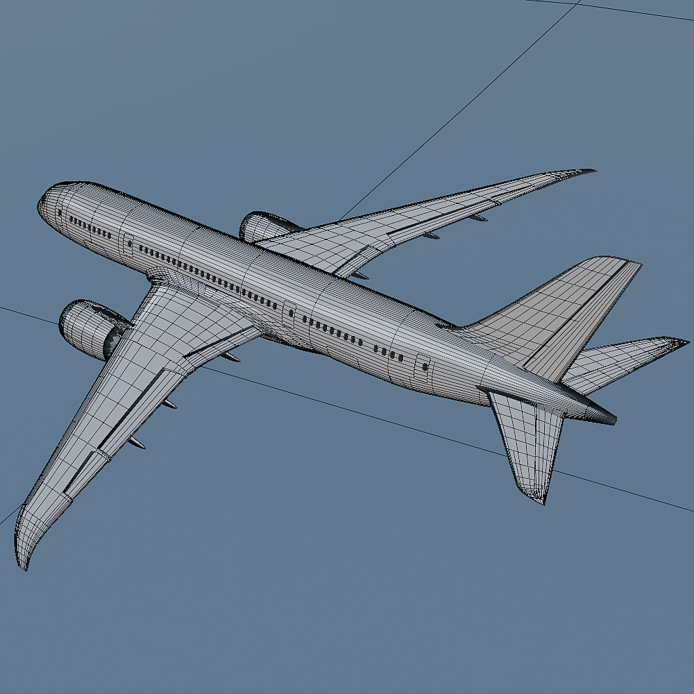 Boeing 787-8 dreamliner CAD 3d model 3D model_11